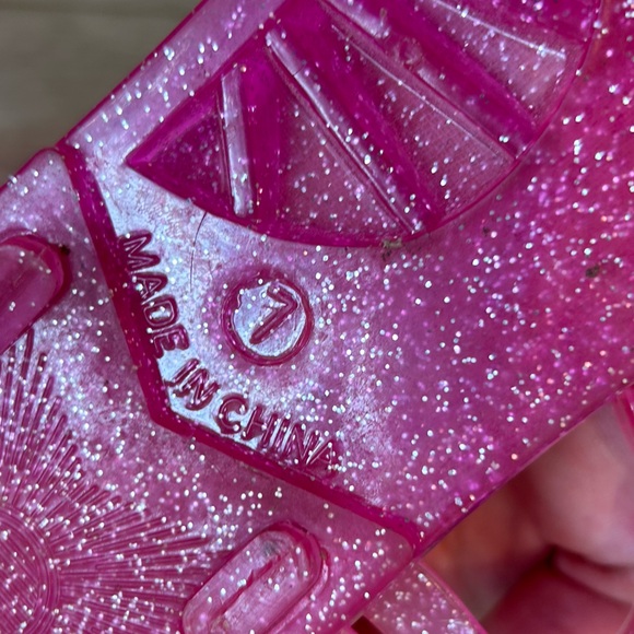 Kate spade yari jelly pink shimmer rubber cork t strap sandals Size 7 - Picture 6 of 7